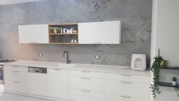 חיפוי קיר מטבח עם אבן דקה של אבן סיב